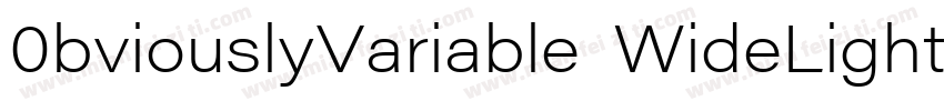 0bviouslyVariable WideLight字体转换